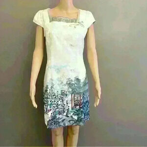 Vintage  pastel green midi-dress